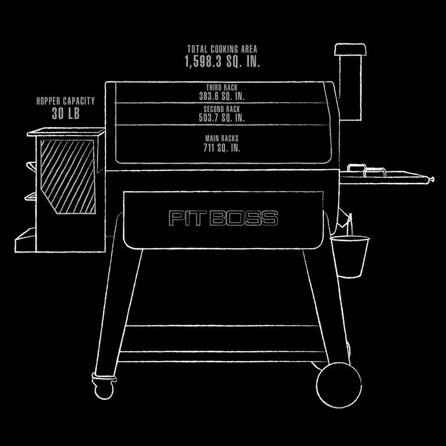 PIT BOSS SPORTSMAN 1600 WOOD PELLET GRILL - Image 9