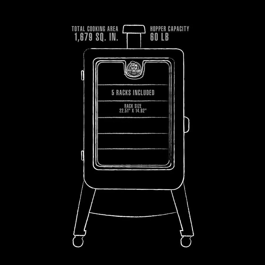 PIT BOSS SPORTSMAN 5-SERIES WOOD PELLET VERTICAL SMOKER - Image 8