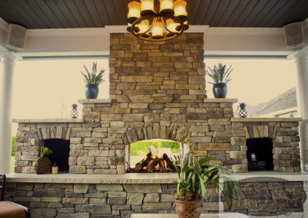 Masonry Fireplace Mason-Lite Outdoor Fireplace Kits - Image 11