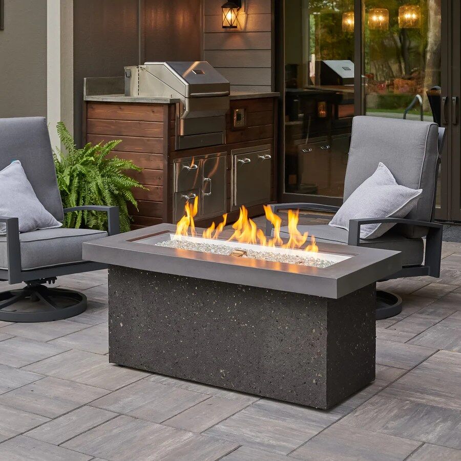 The Outdoor Great Room Key Largo Linear Gas Fire Pit Table - Image 14