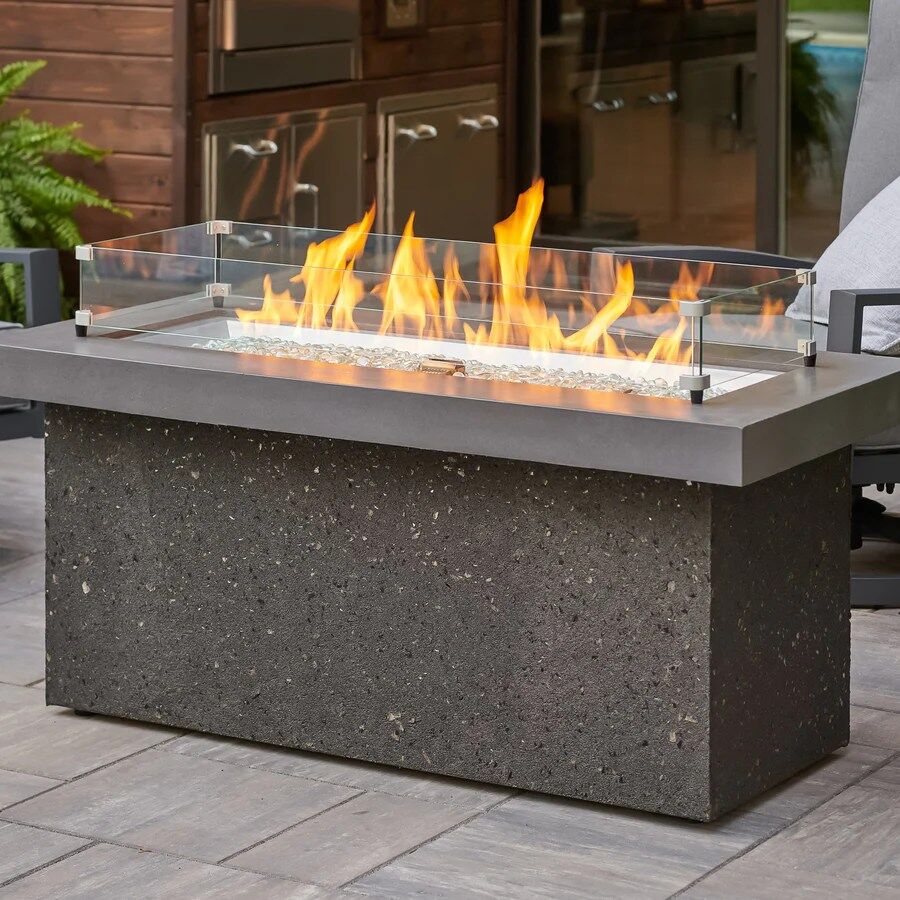 The Outdoor Great Room Key Largo Linear Gas Fire Pit Table - Image 13