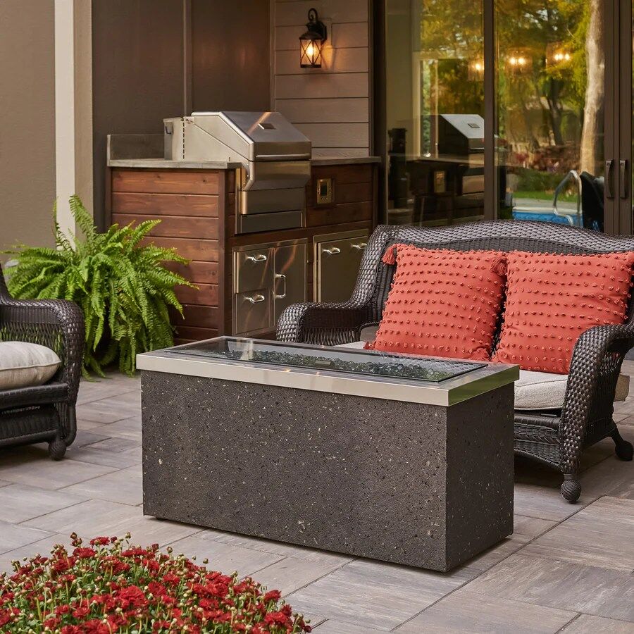 The Outdoor Great Room Key Largo Linear Gas Fire Pit Table - Image 9