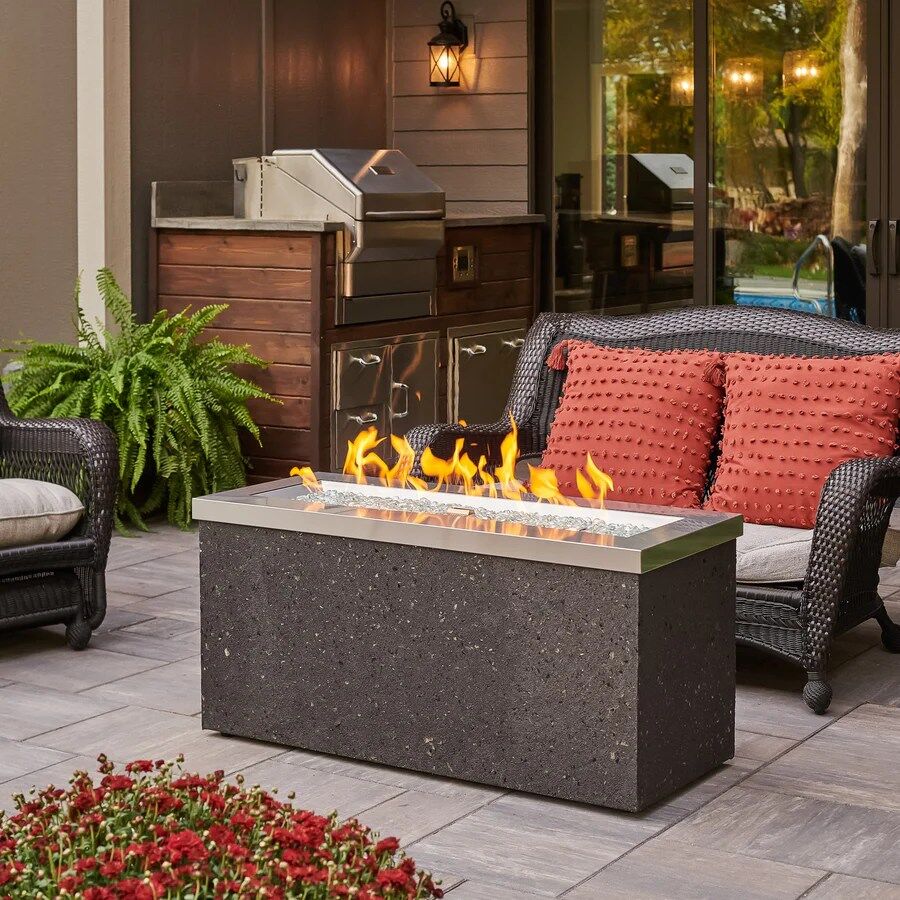 The Outdoor Great Room Key Largo Linear Gas Fire Pit Table - Image 11