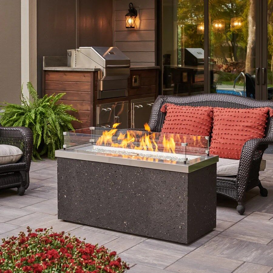 The Outdoor Great Room Key Largo Linear Gas Fire Pit Table - Image 7