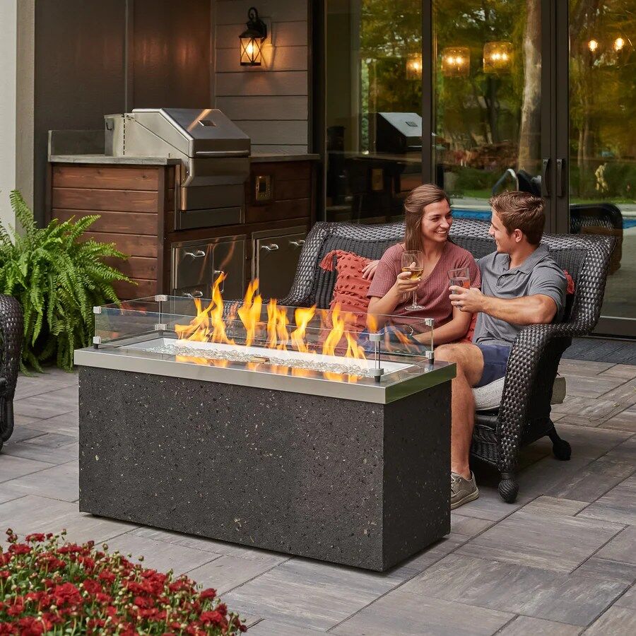 The Outdoor Great Room Key Largo Linear Gas Fire Pit Table - Image 6