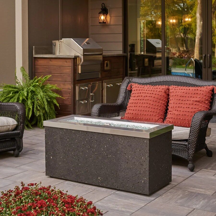 The Outdoor Great Room Key Largo Linear Gas Fire Pit Table - Image 5