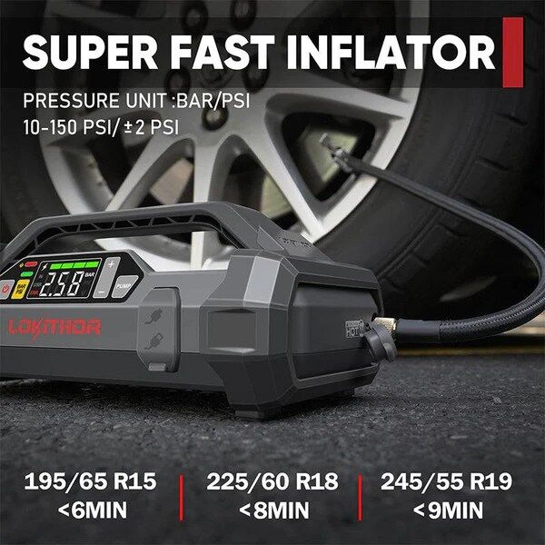 LOKITHOR JA301 Jump Starter with Air Compressor 2000Amp - Image 8