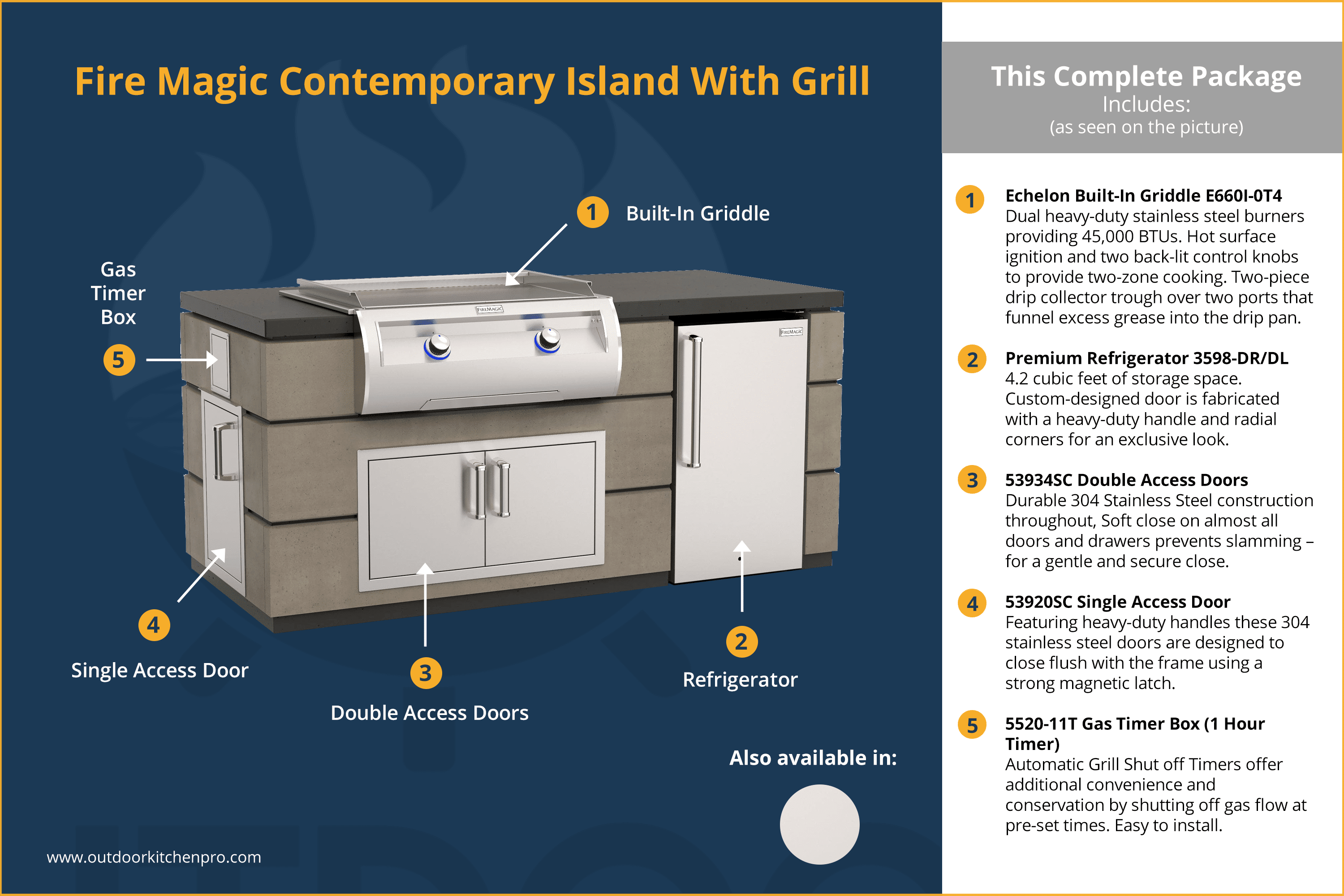 Fire Magic Contemporary Island With Griddle