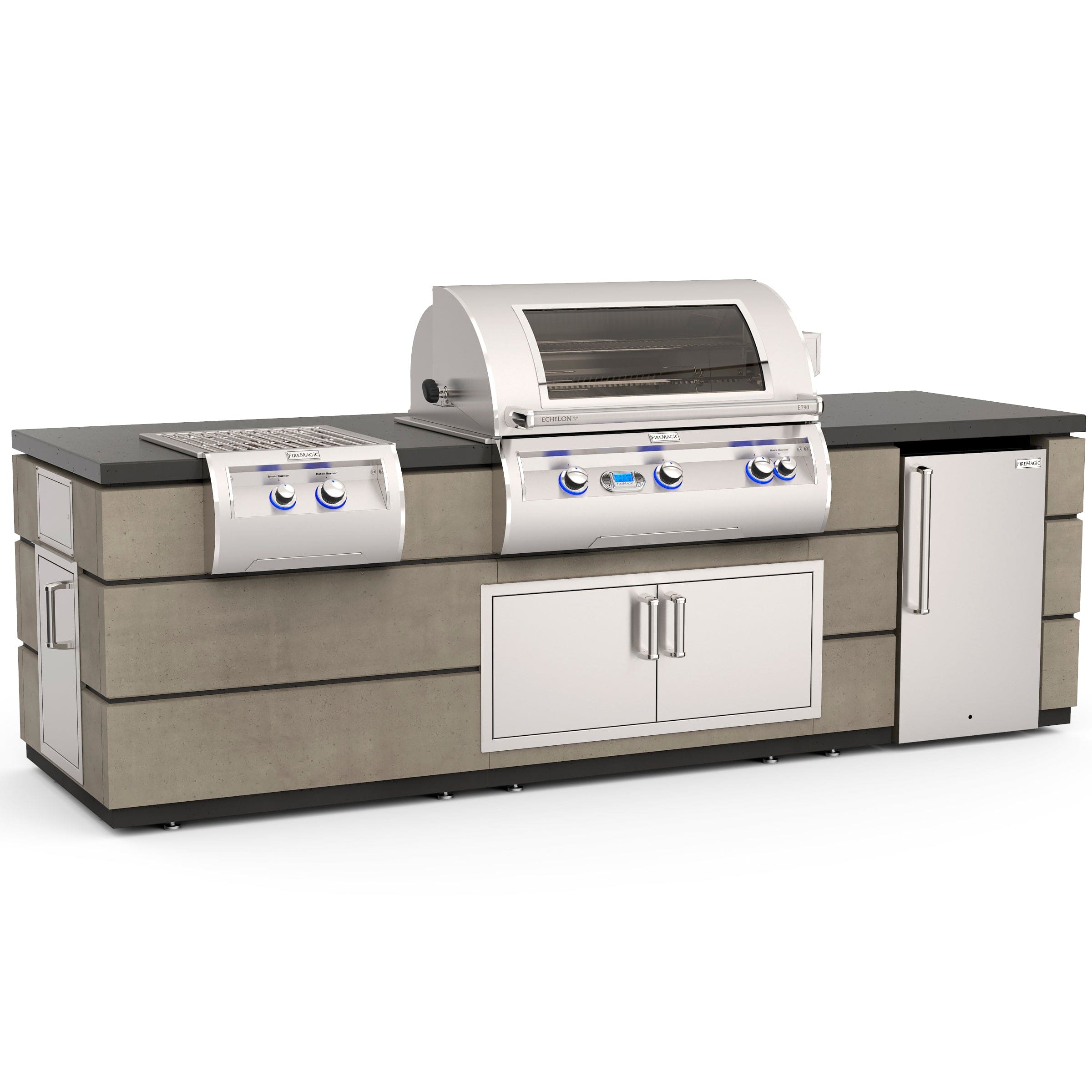 Fire Magic Contemporary Island System With Refrigerator ID790-SMR-115BA - Image 2
