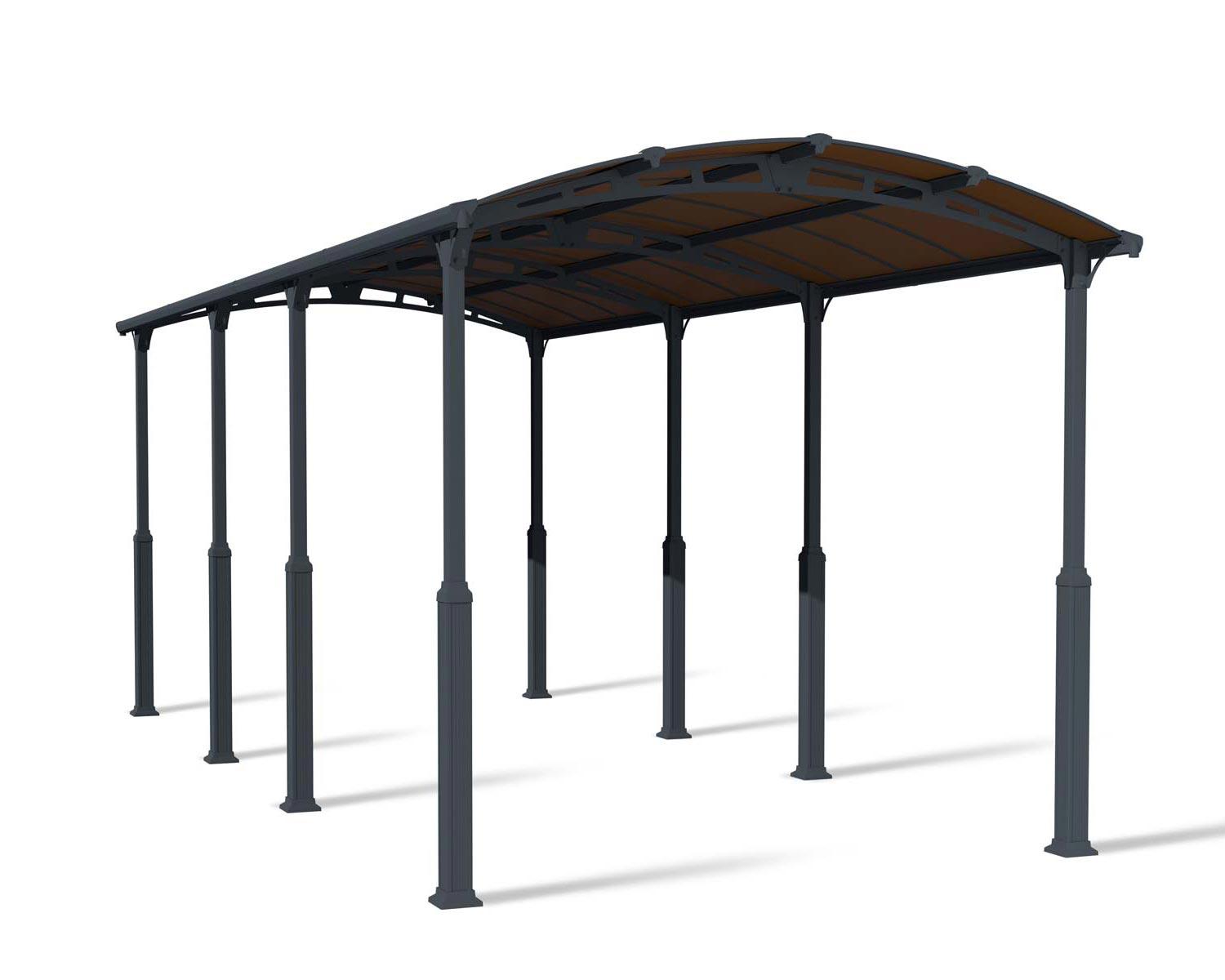 Palram-Canopia | Arcadia Alpine 12 ft. RV Carport Kit - Grey Structure & Twin Wall Panels - Image 12