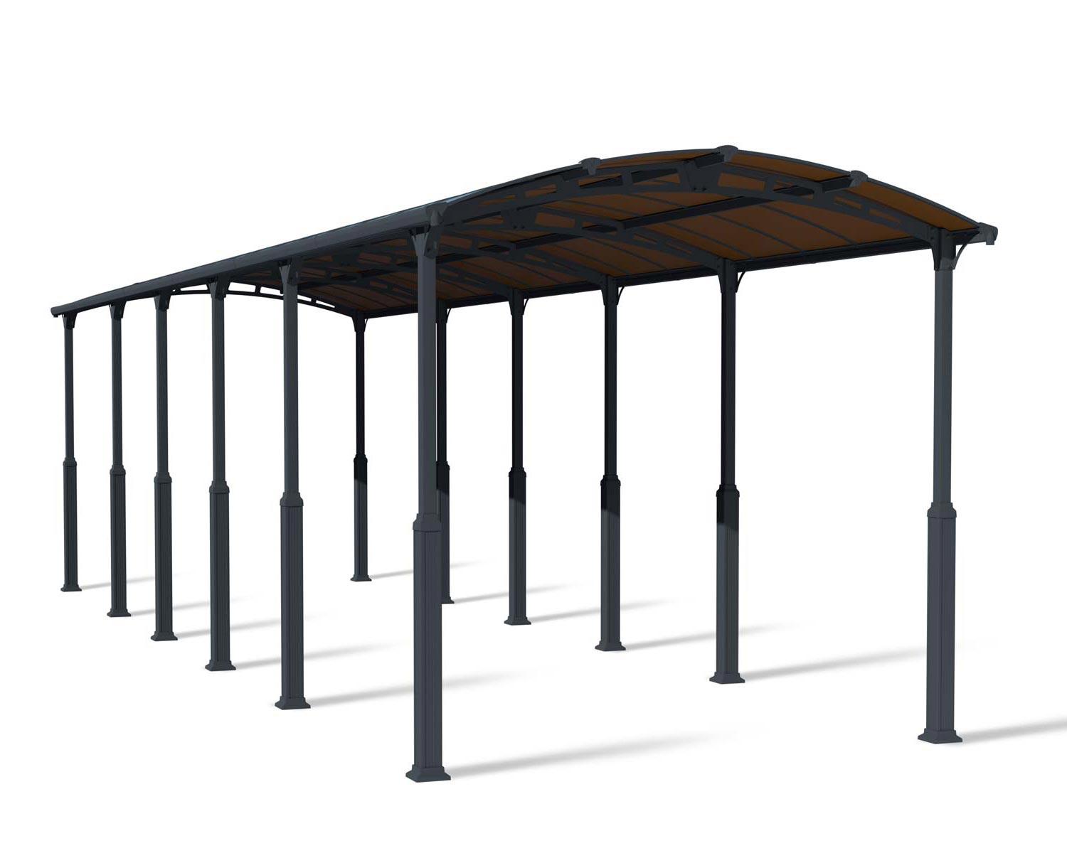 Palram-Canopia | Arcadia Alpine 12 ft. RV Carport Kit - Grey Structure & Twin Wall Panels - Image 2