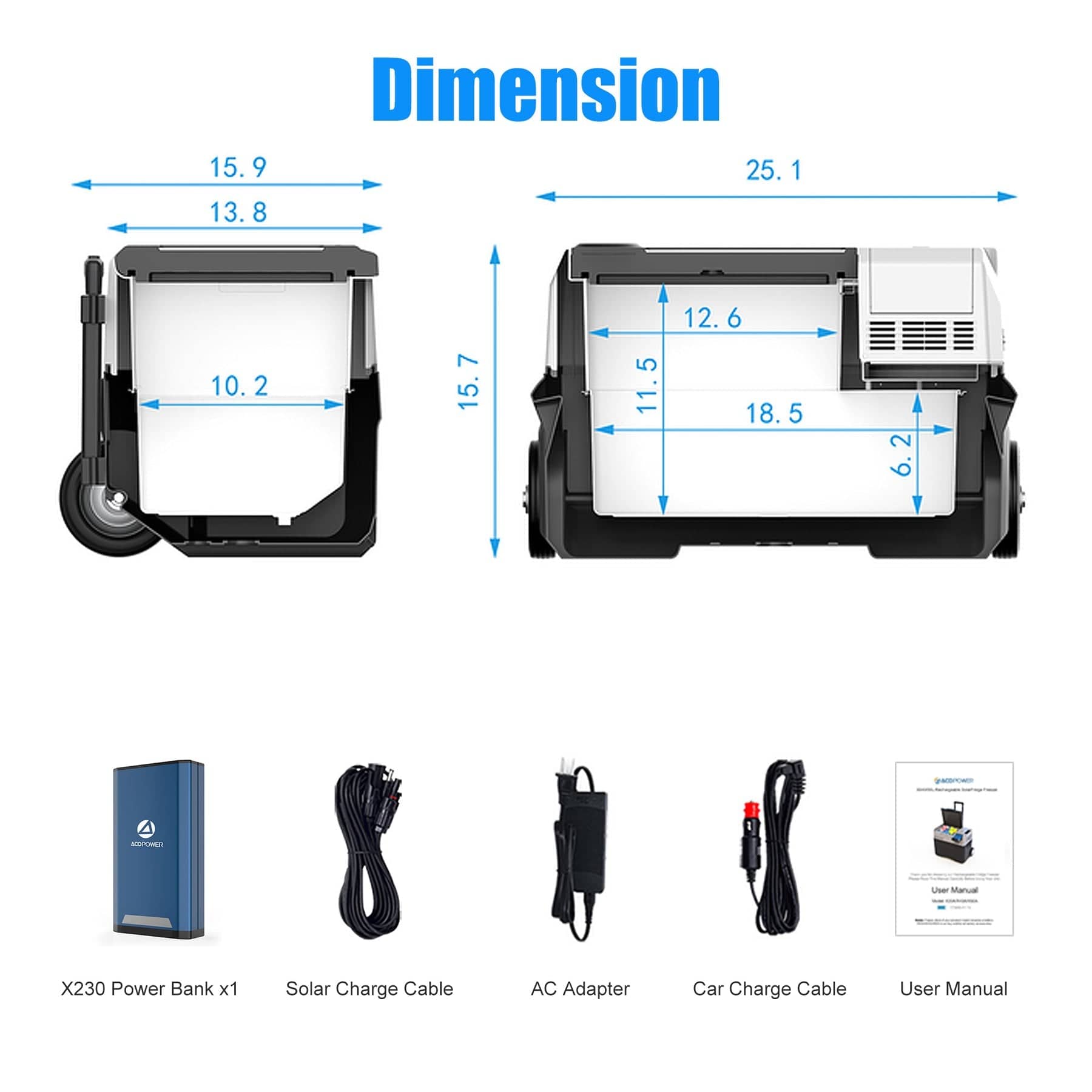 Acopower LiONCooler Pro 32 Quarts Portable Solar Fridge Freezer - Image 3