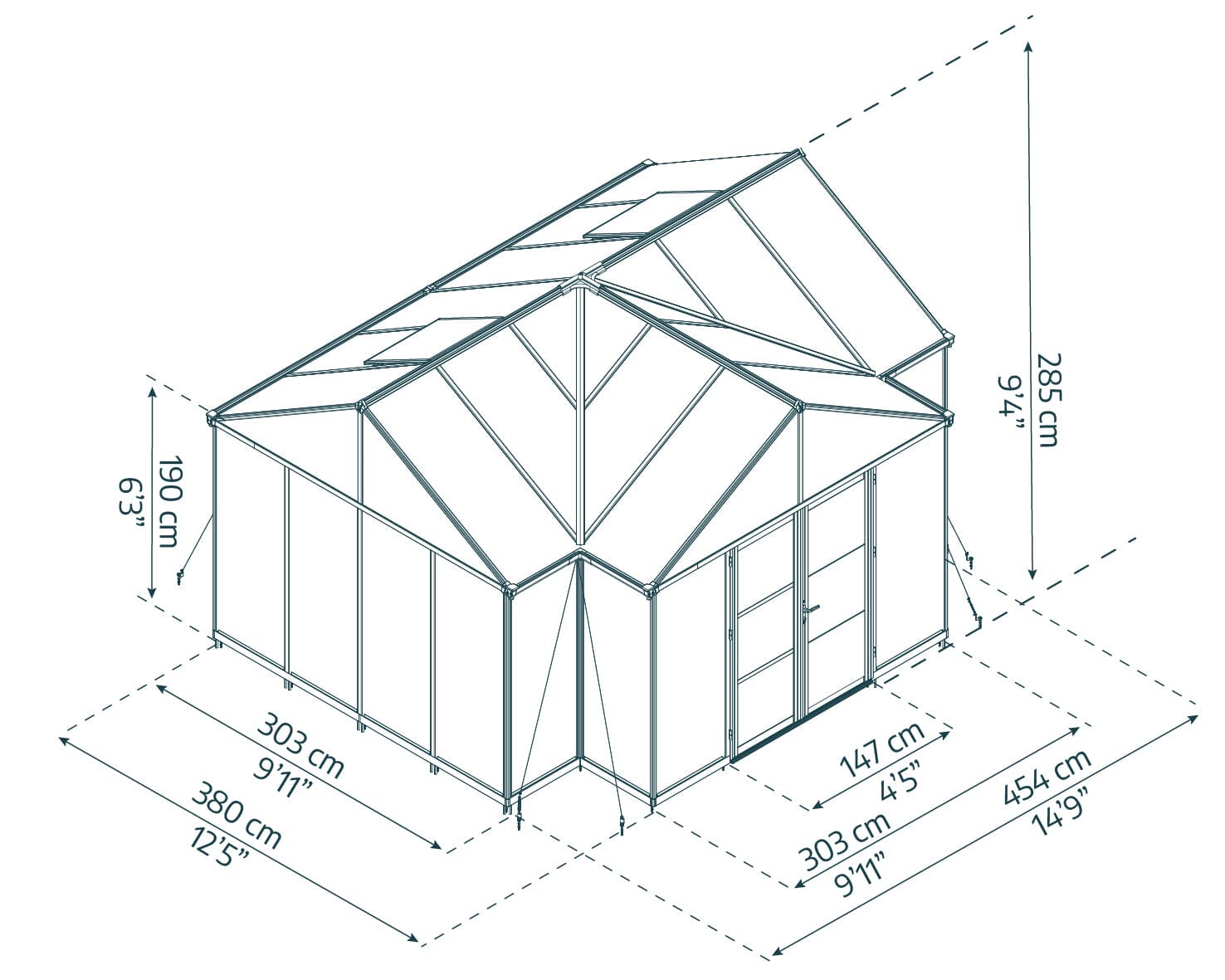 Palram - Canopia | Triomphe Chalet 12' x 15' Greenhouse - Image 10