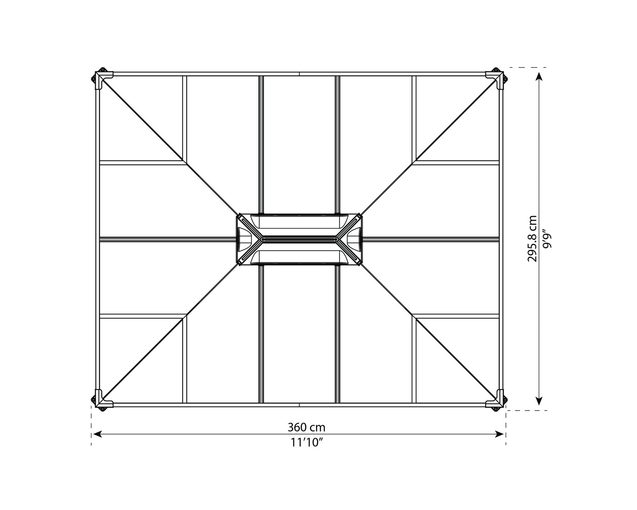 Palram - Canopia | Martinique 3600 10' x 12' Garden Gazebo - Image 11