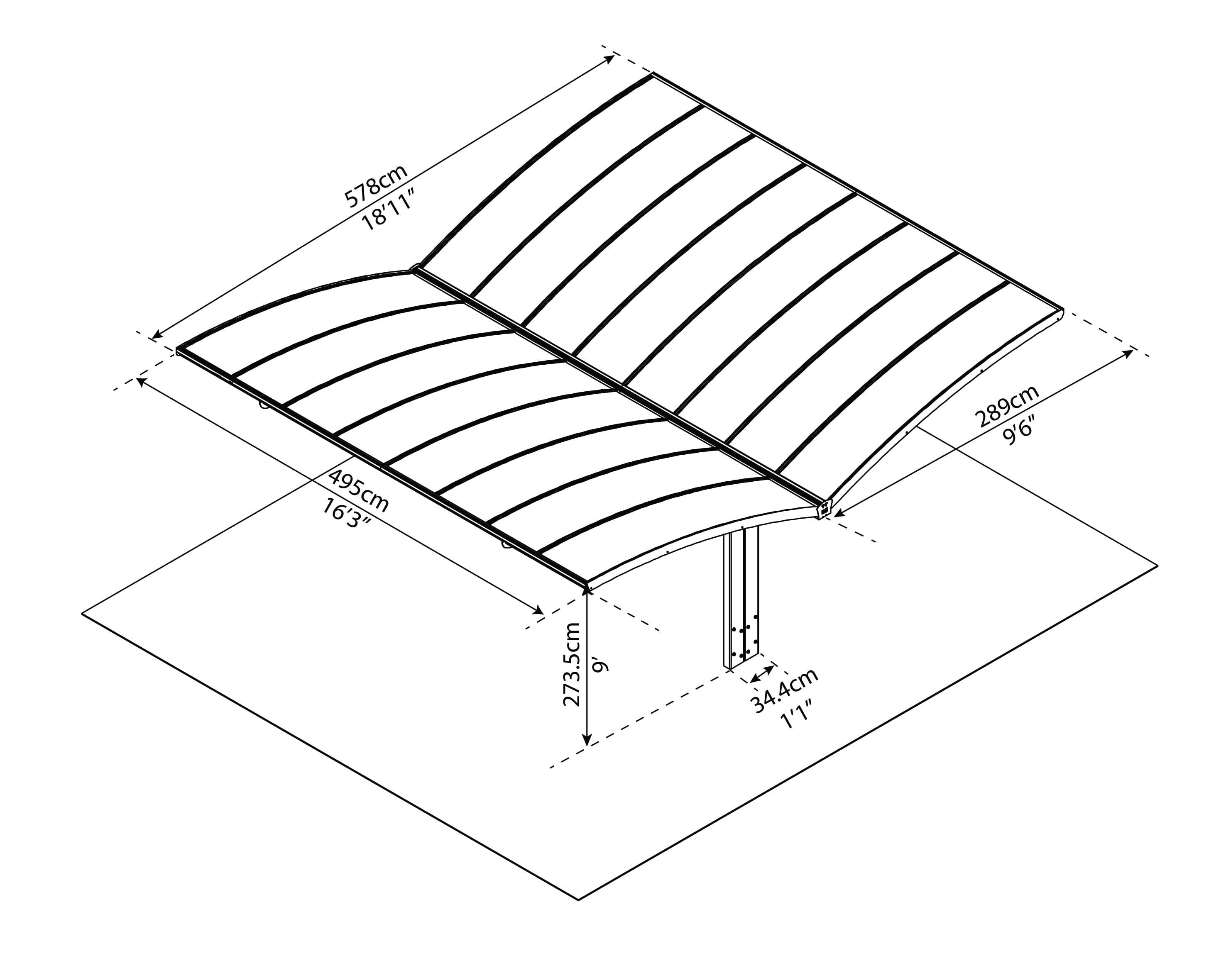 Palram-Canopia | Arizona Breeze Double Carport Wing-Style - Image 10