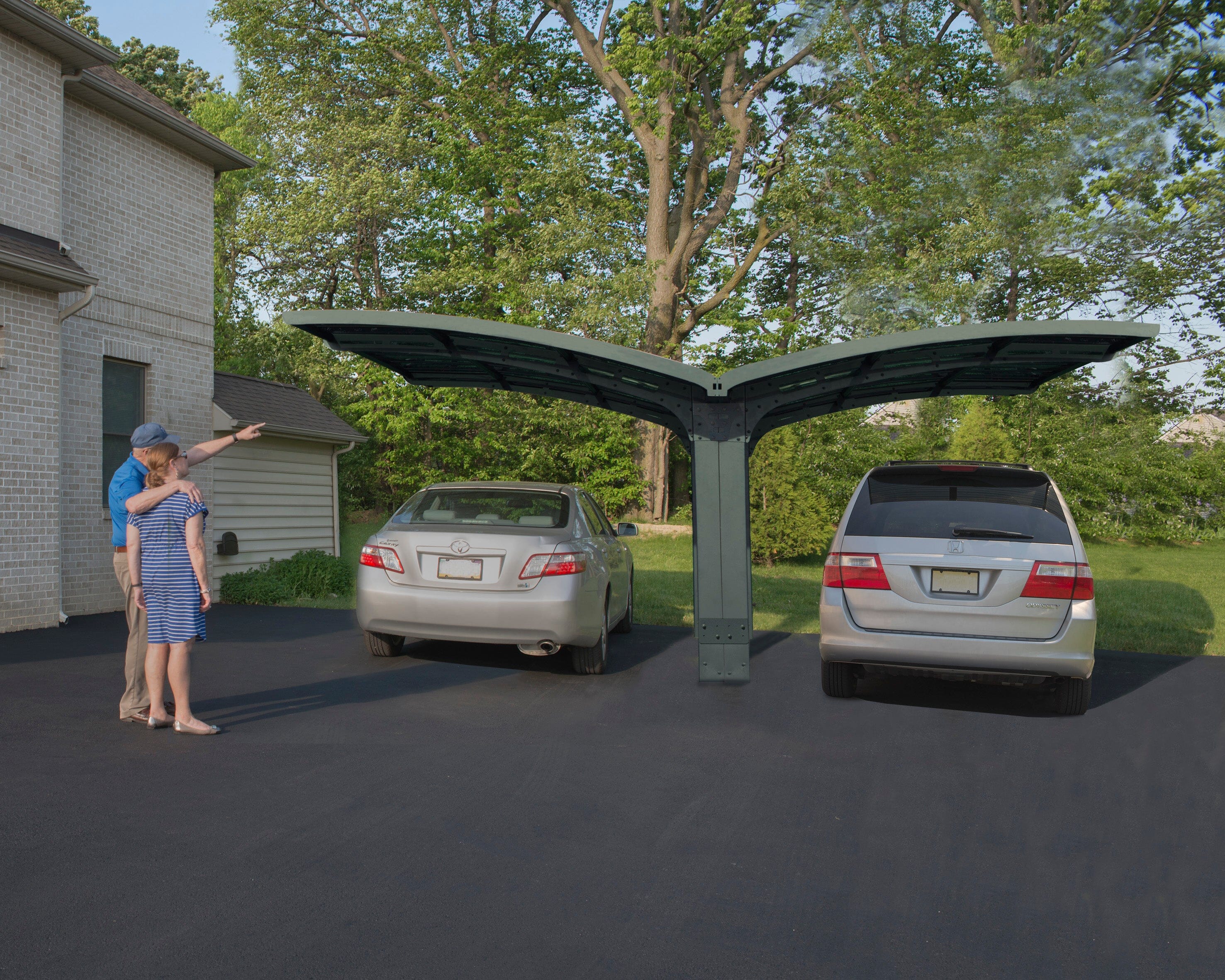 Palram-Canopia | Arizona Breeze Double Carport Wing-Style - Image 2