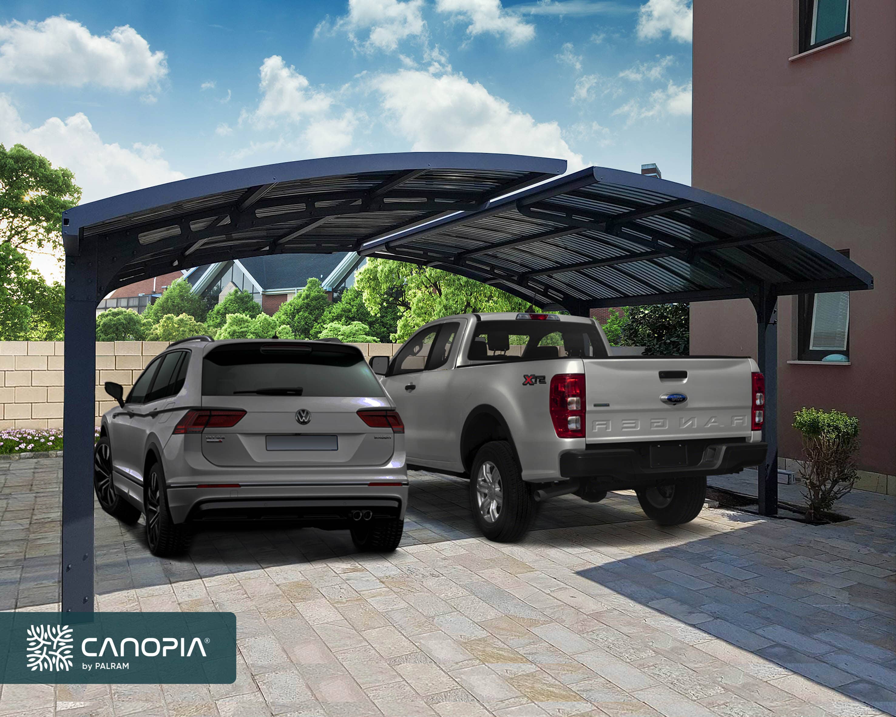Palram-Canopia | Arizona Wave Double Carport Arch-Style - Image 6