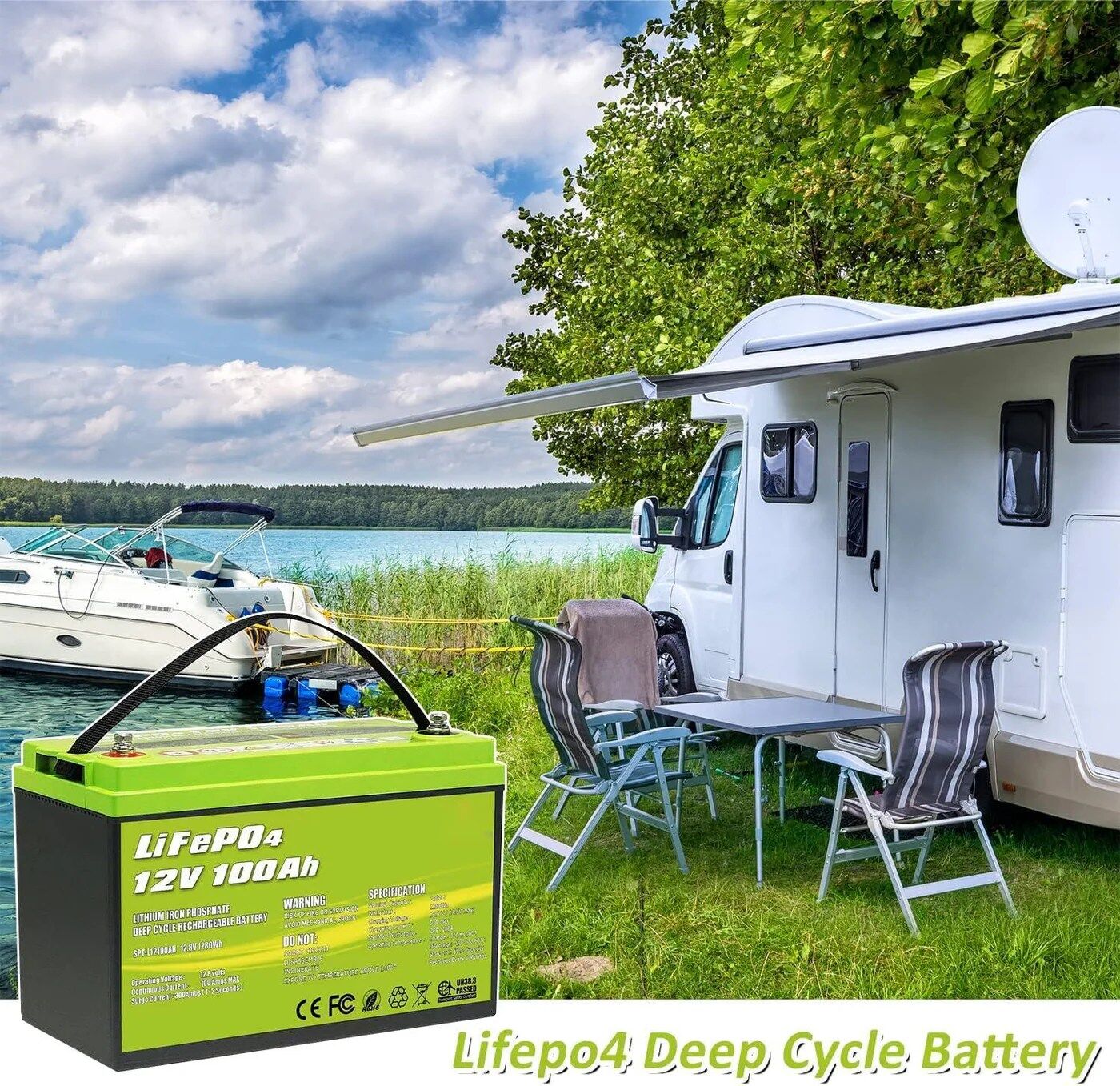 ACOPOWER 12V 100Ah LiFePO4 Deep Cycle Lithium Battery - Image 5