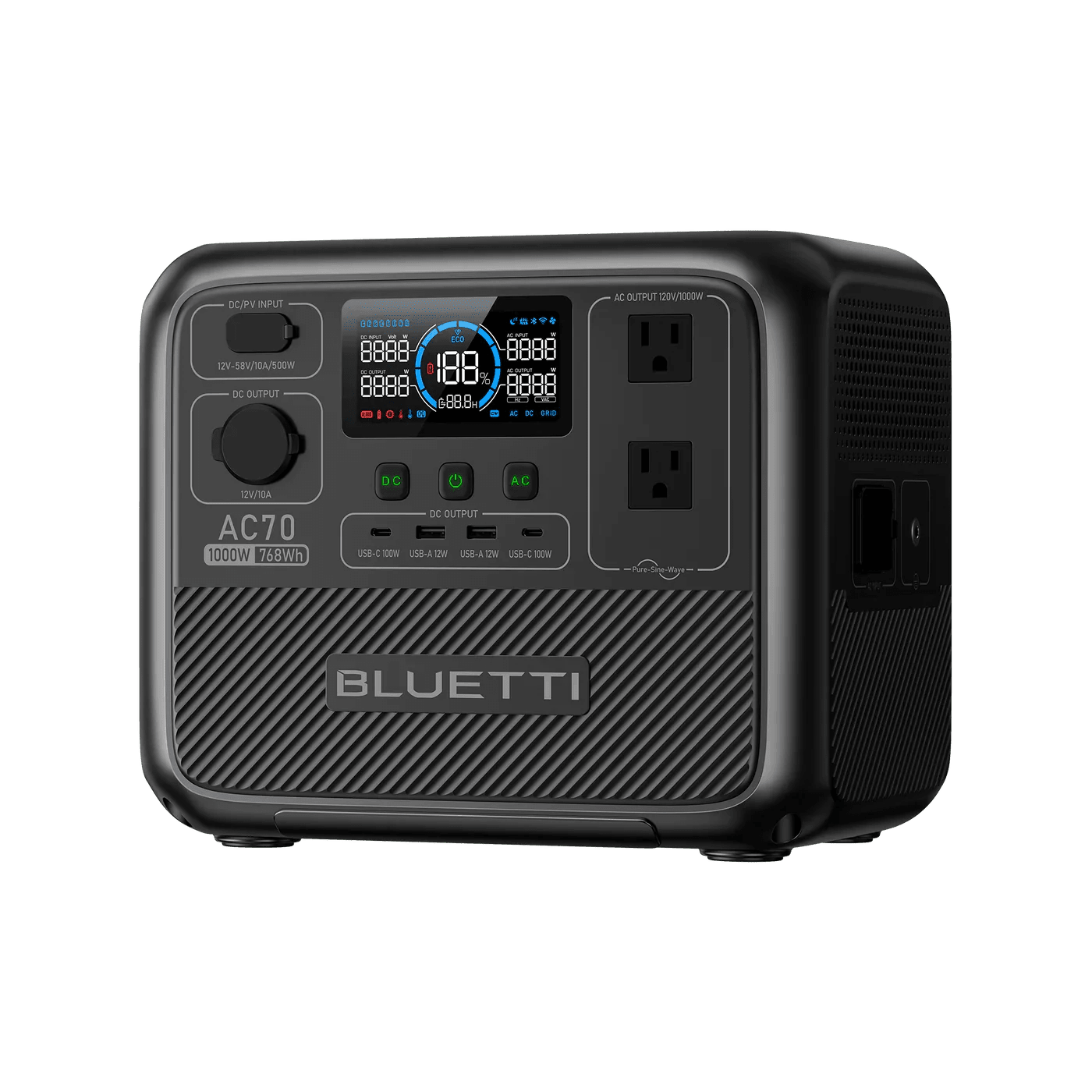 Bluetti AC70 Portable Power Station | 1000W 768Wh - Image 2