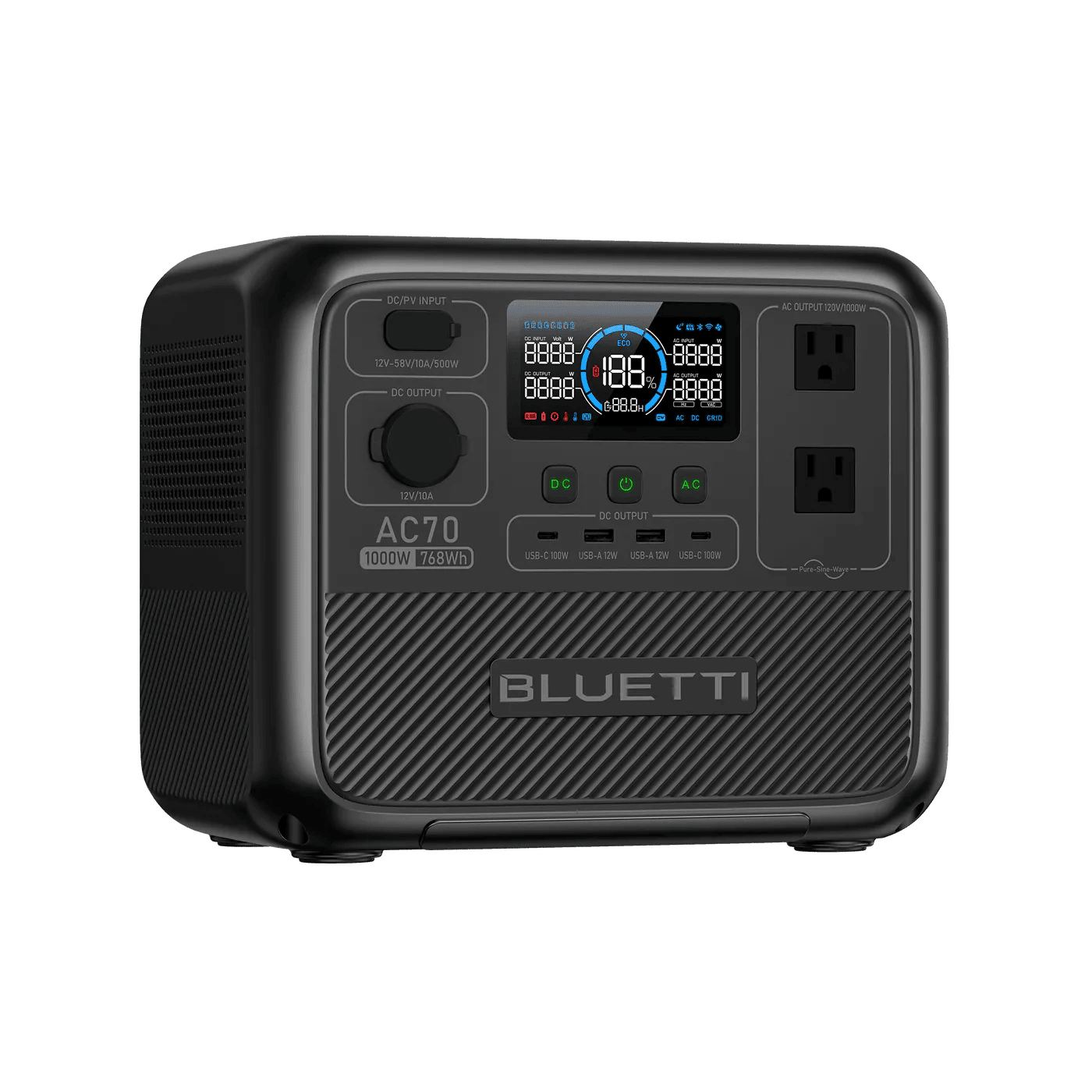 Bluetti AC70 Portable Power Station | 1000W 768Wh - Image 3