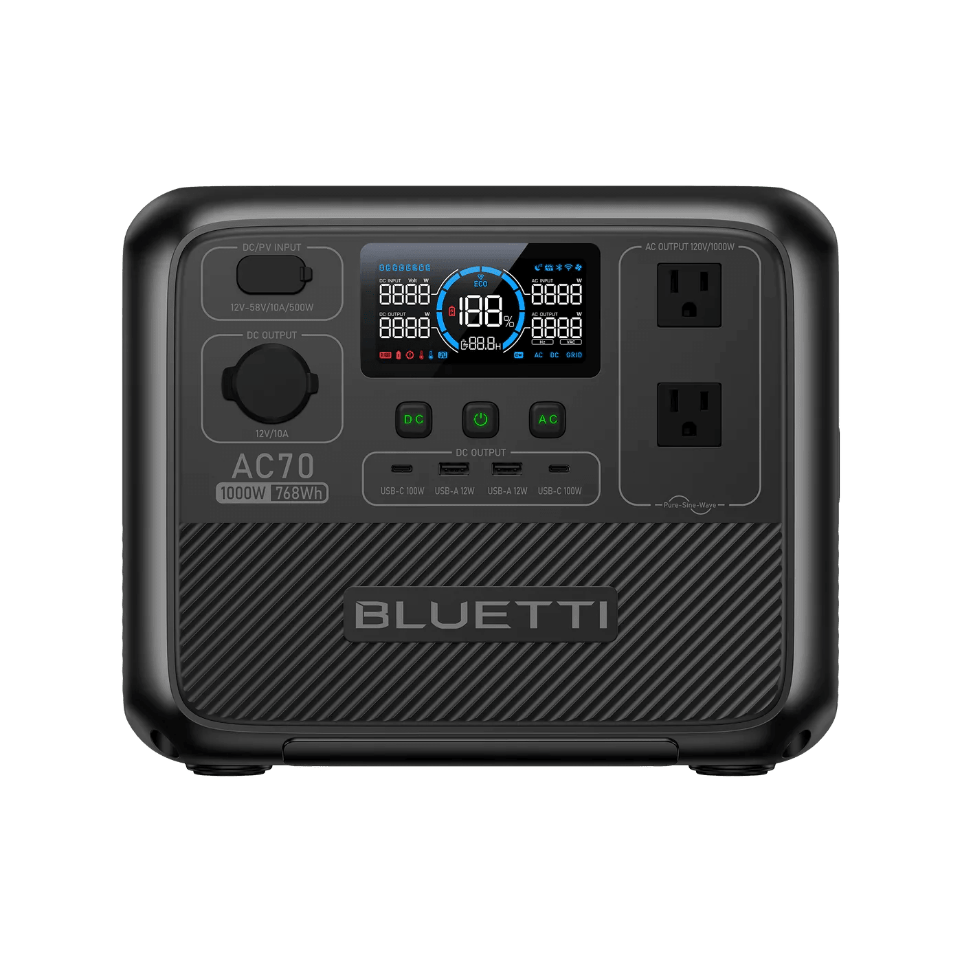 Bluetti AC70 Portable Power Station | 1000W 768Wh