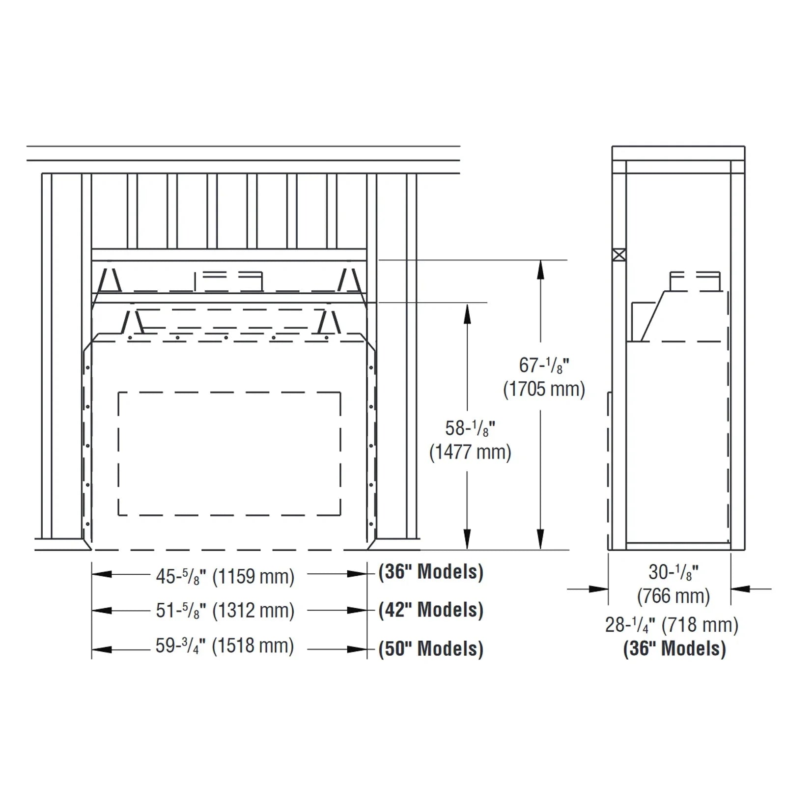 Superior 36" WRE4536 Outdoor Wood Burning Fireplace Fully Insulated Firebox - Image 17