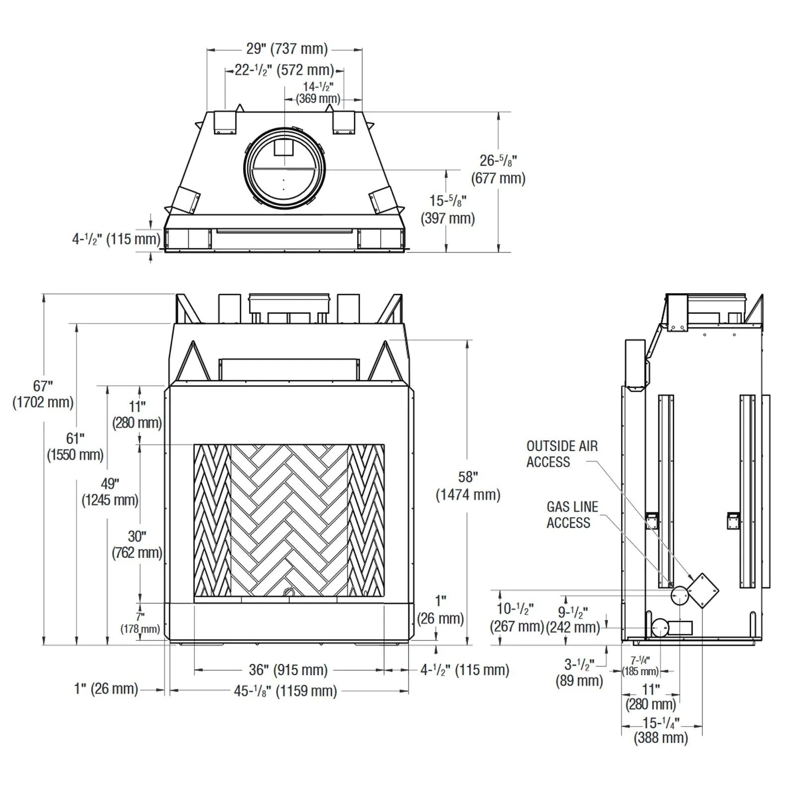 Superior 36" WRE4536 Outdoor Wood Burning Fireplace Fully Insulated Firebox - Image 33