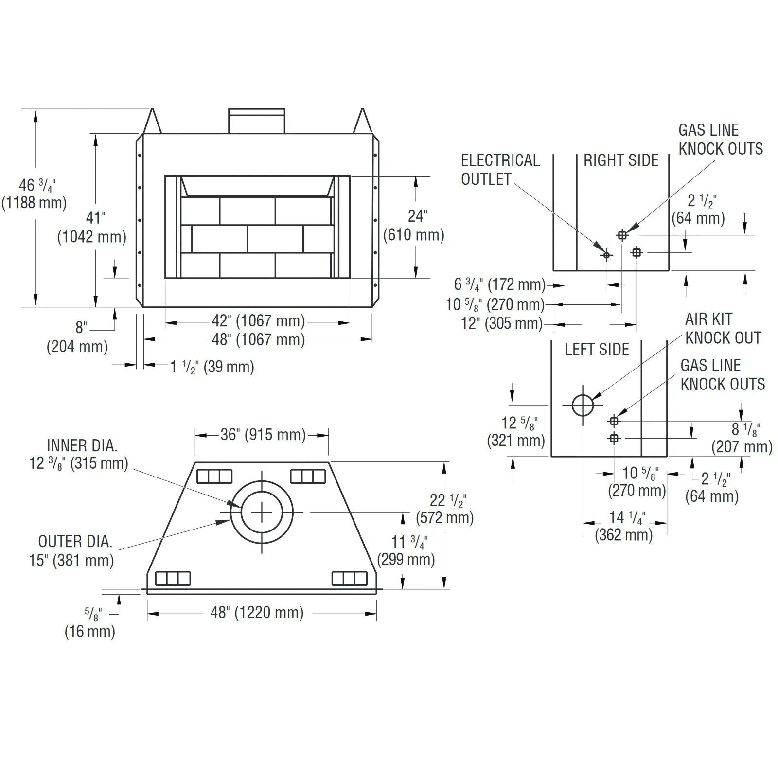 Superior 42" WRE3042 Outdoor Radiant Wood Burning Fireplace - Image 28