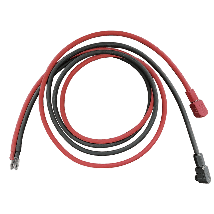RUIXU 4AWG Cable-5/16” Lugs + Pluggable Battery Pole Connector  -Black and Red