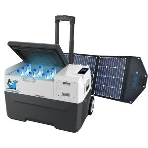 ACOPOWER LiONCooler Combo, X30A Portable Solar Fridge/Freezer (32 Quarts) and 90W Solar Panel